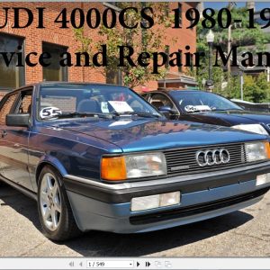 1980 - 1987 Audi 4000 Service Repair Manual and Wiring Diagram