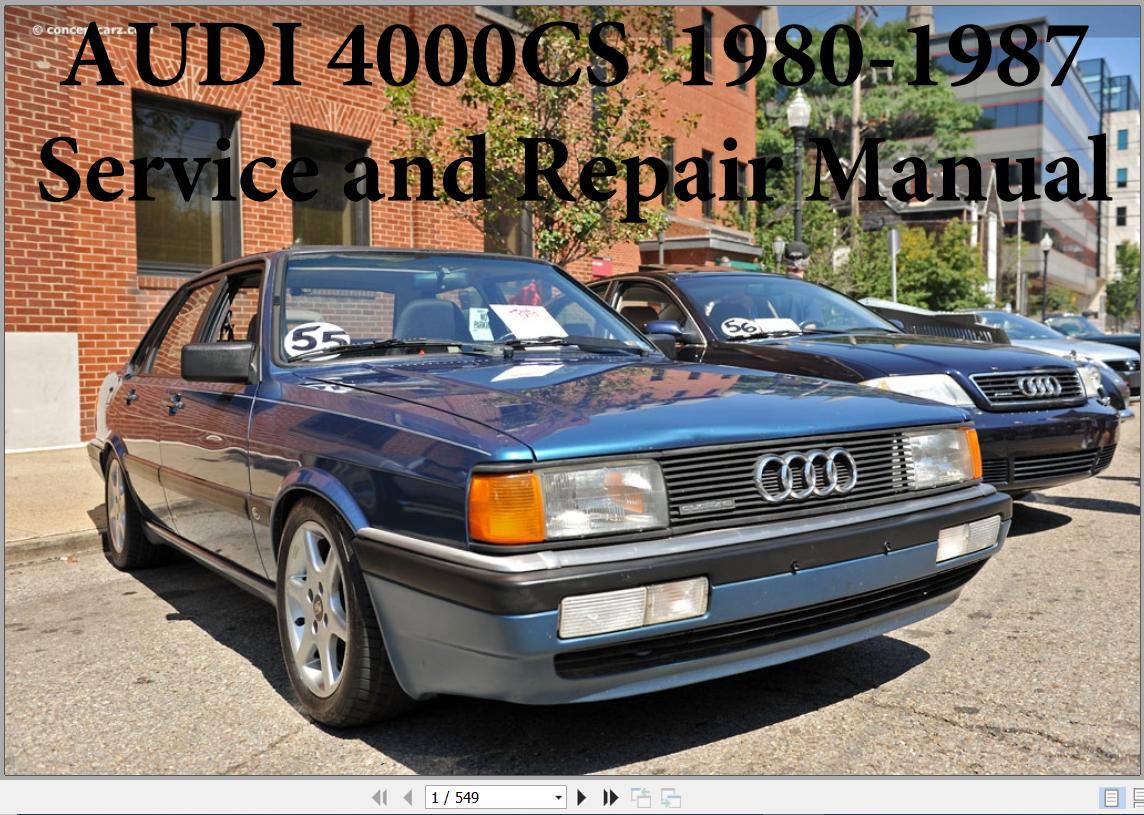 1980 - 1987 Audi 4000 Service Repair Manual and Wiring Diagram