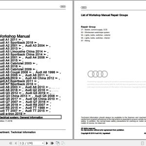 2000 - 2005 Audi A2 8Z 8Z0 Workshop Manual and Wiring Diagram