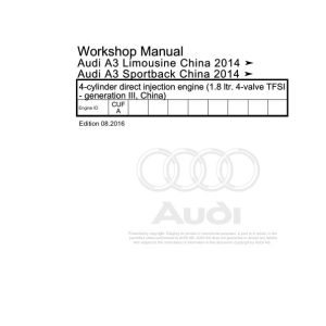 1980 - 1991 Audi A3 A3 Quattro Sport 85 857 859 Workshop Manual