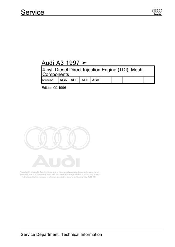 1997 - 2005 Audi A3 S3 A3 S3 8L 8L1 Workshop Manual and Wiring Diagram