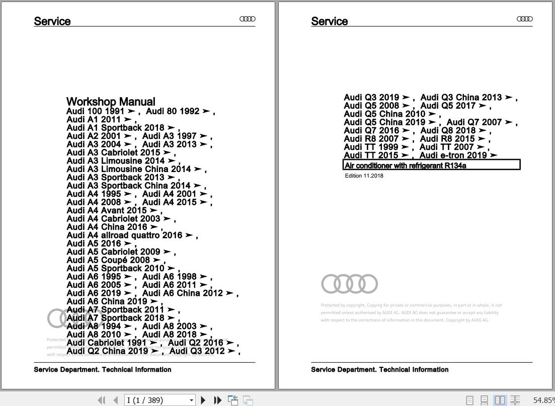 2012 Audi A3 S3 - UP 8VA 8VS 8V7 8V1 85S 85A Workshop Manual and Wiring Diagram
