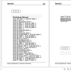 2016 - 2019 Audi A5 F5 F53 F57 F5A Workshop Manual