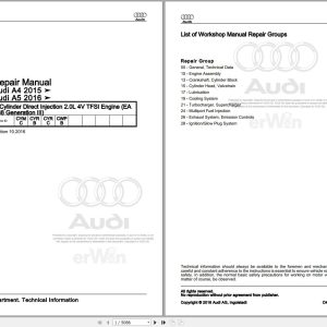 2016 - 2018 Audi A5 F53 Service Repair Manual