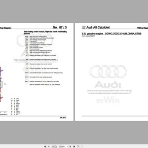 2010 - 2017 Audi A5 S5 8F7 Service Repair Manual and Wiring Diagram