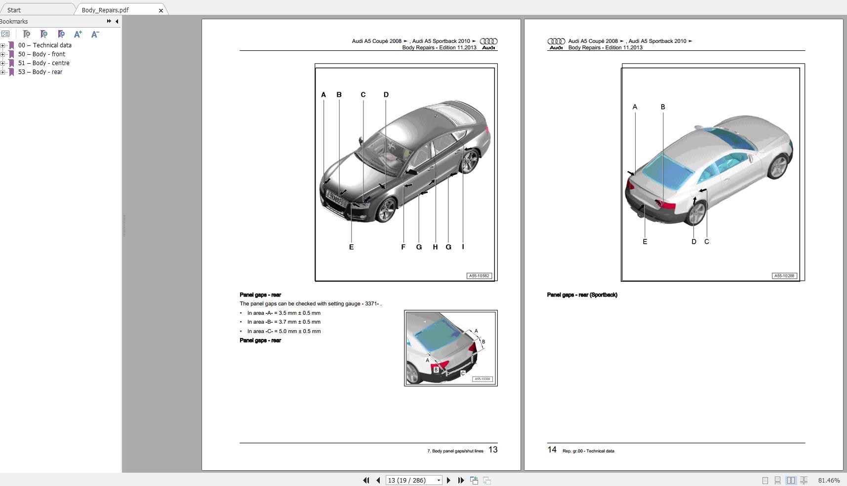 2007-2016 Audi A5-S5-RS5 Type 8T-8F Factory Service Manual