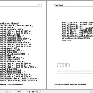 1997 - 2005 Audi A6 4B 4B2 4B4 4B5 4B6 4BH Workshop Manual