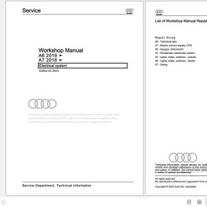 2018 - 2023 Audi A6 4AH Workshop Manual