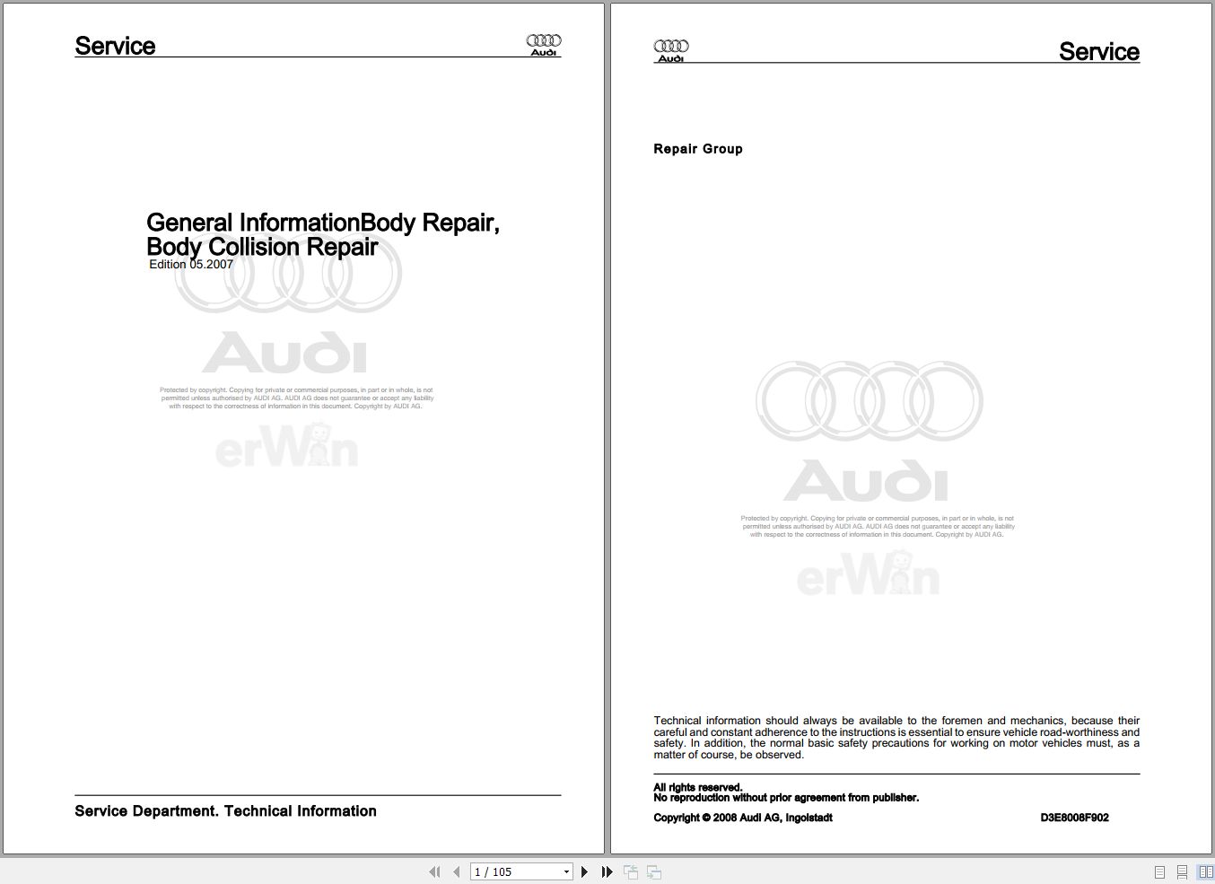 2005 - 2011 Audi A6 4Z Service Repair Manual