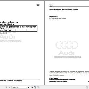 2005 - 2011 Audi A6 RS6 Allroad 4F 4F2 4F5 4FH Workshop Manual and Wiring Diagram