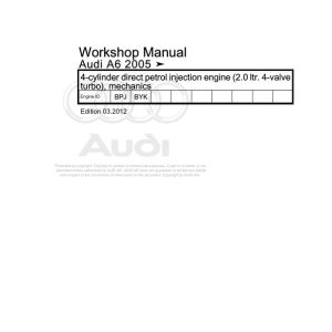 2004 - 2011 Audi A6 S6 RS6 A6 Avant A6 Allroad Quattro RS6 4F 4F2 4F5 4FH Workshop Manual