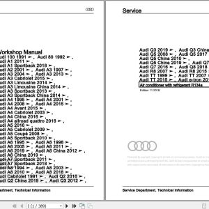 2018 - 2020 Audi A7 4K 4KA 4KF Workshop Manual and Wiring Diagram