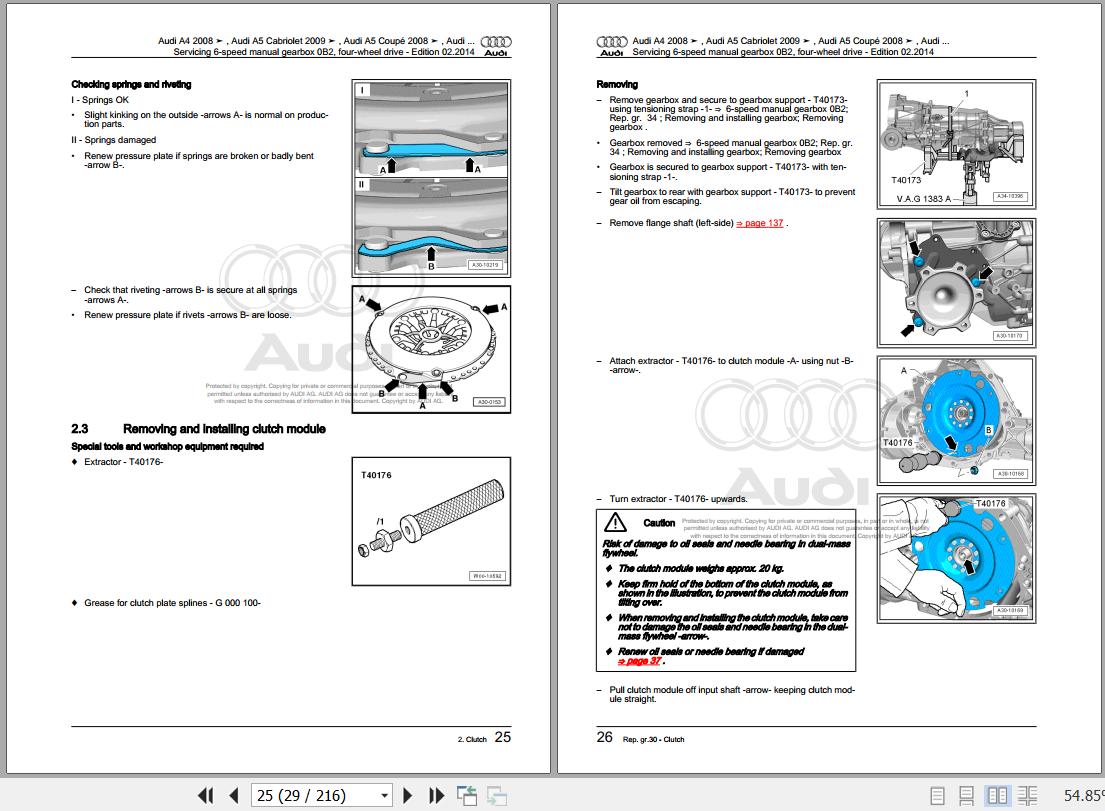 2008 - 2016 Audi Q5 8R 83B Workshop Manual and Wiring Diagram