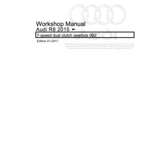2015 - 2019 Audi R8 R8 4S Workshop Manual