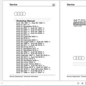 2007 - 2014 Audi TT CoupeTT Roadster 8N 8N3 8N9 Workshop Manual
