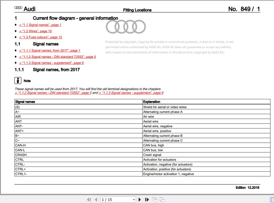 2019 Audi e-tron - UP GEN Wiring Diagram
