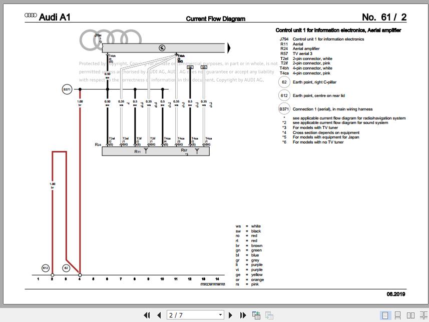 Audi A1 (GBA, GBH) 2019+ Electrical Wiring Diagrams