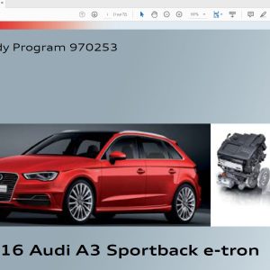 Audi A3 Sportback 2016 E-Tron 970253 eSeft Study Program Manual