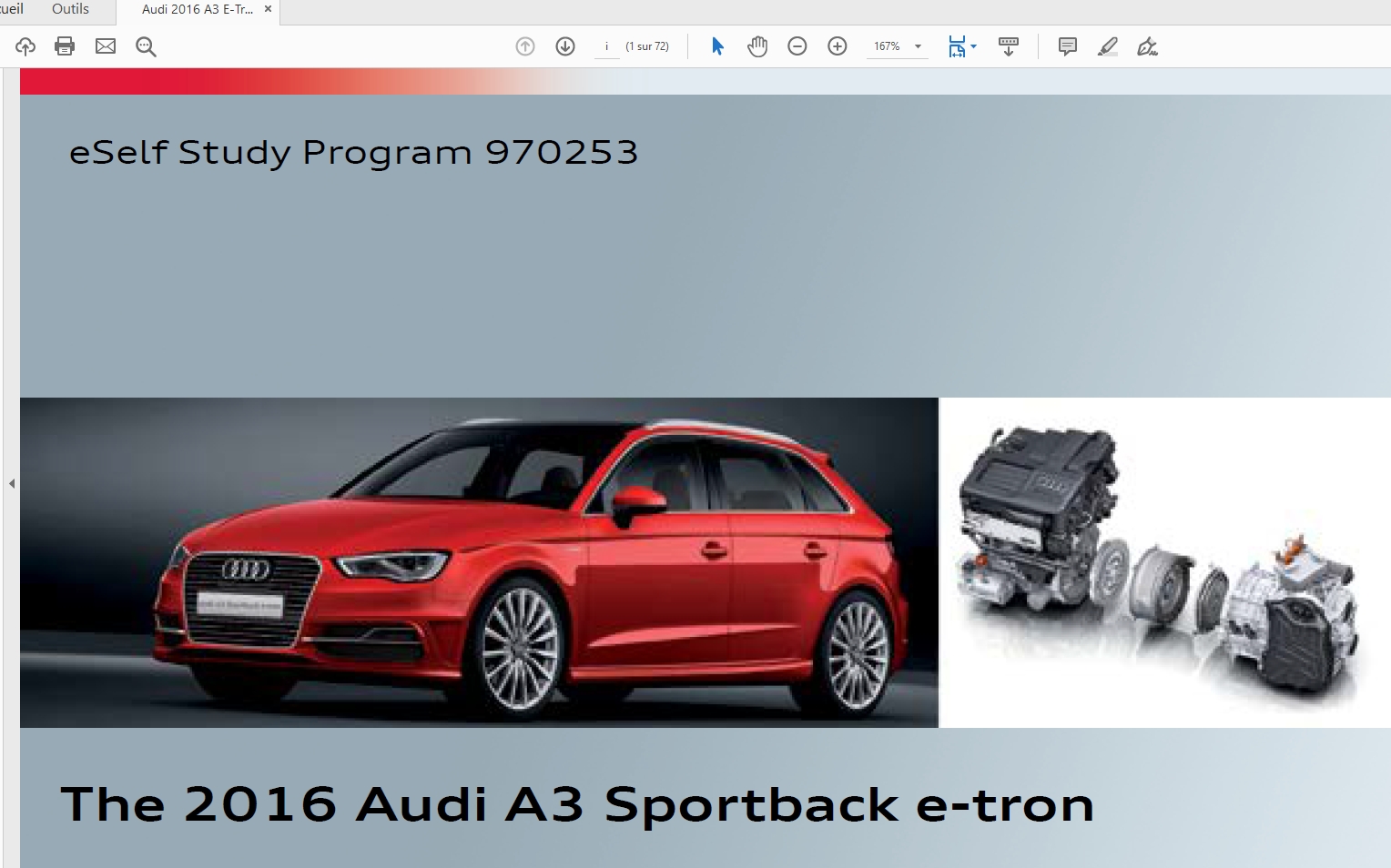 Audi A3 Sportback 2016 E-Tron 970253 eSeft Study Program Manual