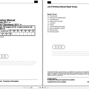 Audi A6 2011-2019 Workshop Service Manual & EWD