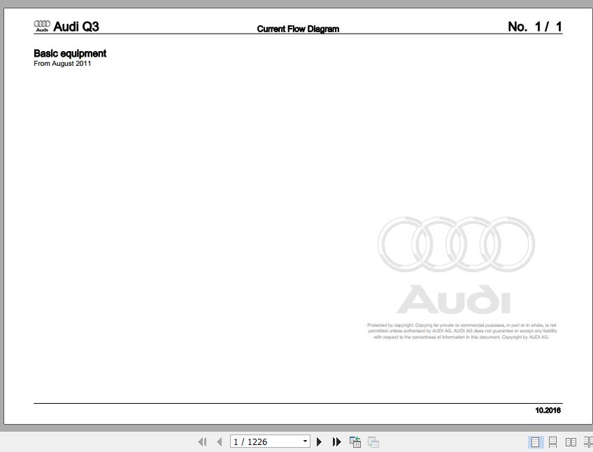 Audi Q3 (Typ 8U) 2011–2018 Wiring Digarams & Workshop Manuals