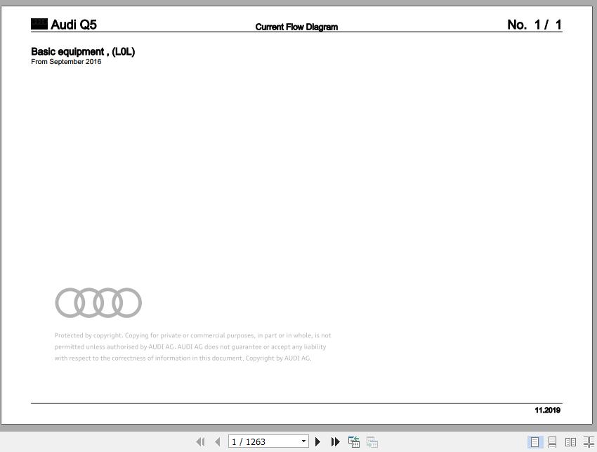 Audi Q5 (FY,FYB) 2017-2020 Wiring Digarams & Workshop Manuals