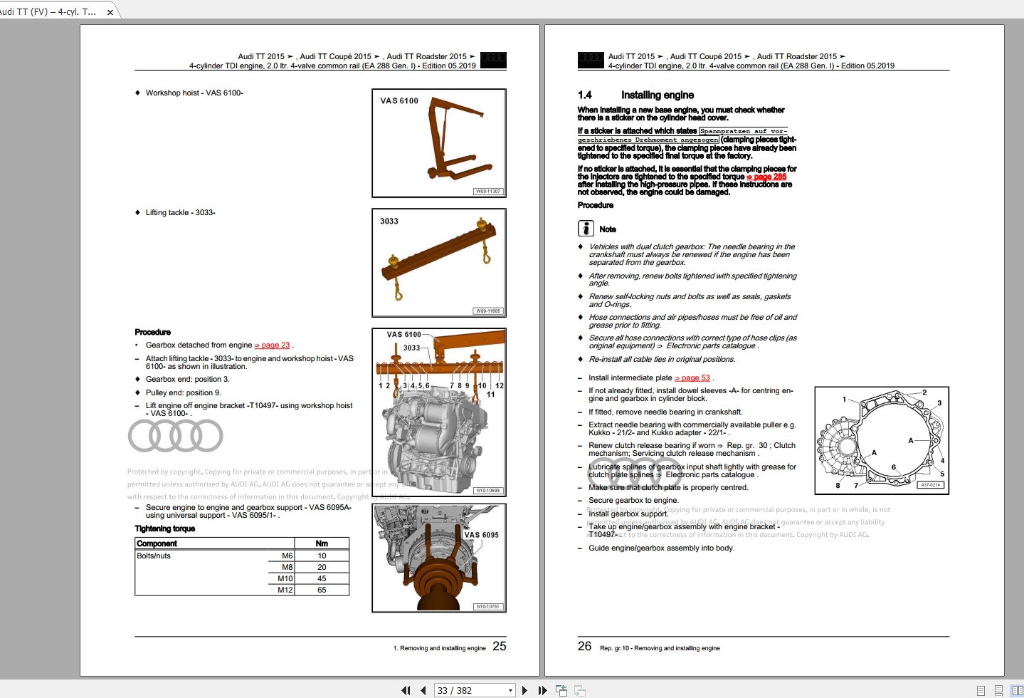 Audi TT (FV) 2015-2020 Workshop Repair Manuals & Wiring Diagrams