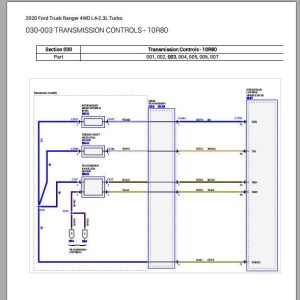 2020 Ford Truck Ranger 4WD L4-2.3L Turbo Diagram, Maintenance & Repair Manual