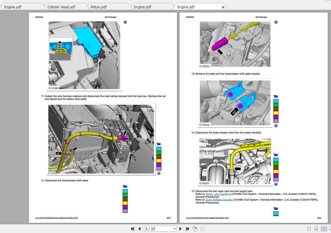 2019 Ford Escape Engine 2.5L Duratec (125kW-170PS) Repair Manual