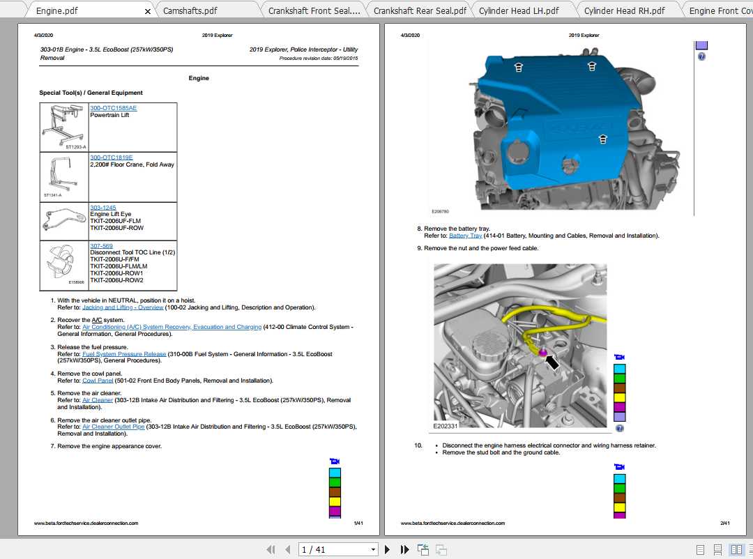 Ford Explorer Engine 3.5L EcoBoost (257kW-350PS) Repair Manual