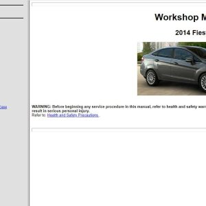 2014 Ford Fiesta Workshop Service Manual & Wiring Diagrams