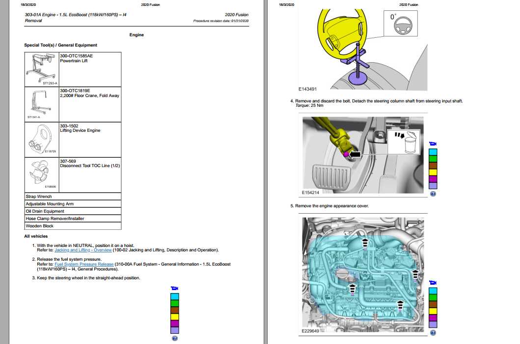 Ford Fusion Engine 1.5L EcoBoost (118kW-160PS) I4 Repair Manual