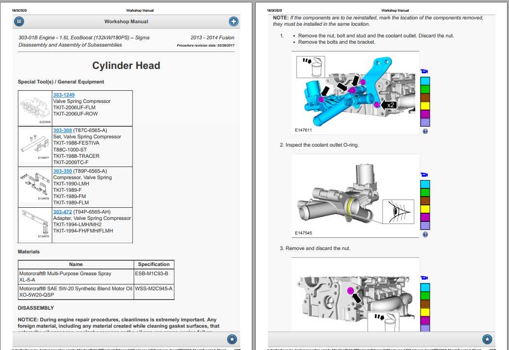 2013-2014 1.6 c (132k-180) m Ford Fusion Engine - 1.6L EcoBoost (132kW-180PS) Sigma Repair Manual