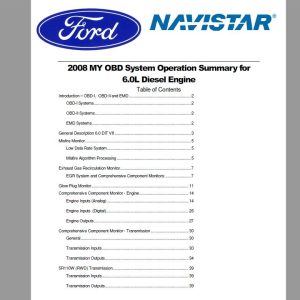 2008 Ford Power Stroke Dielsel Engine 6.0L V8 Diagnostic Manual