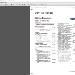 2012 Ford Ranger Workshop Repair Manual Wiring Diagram