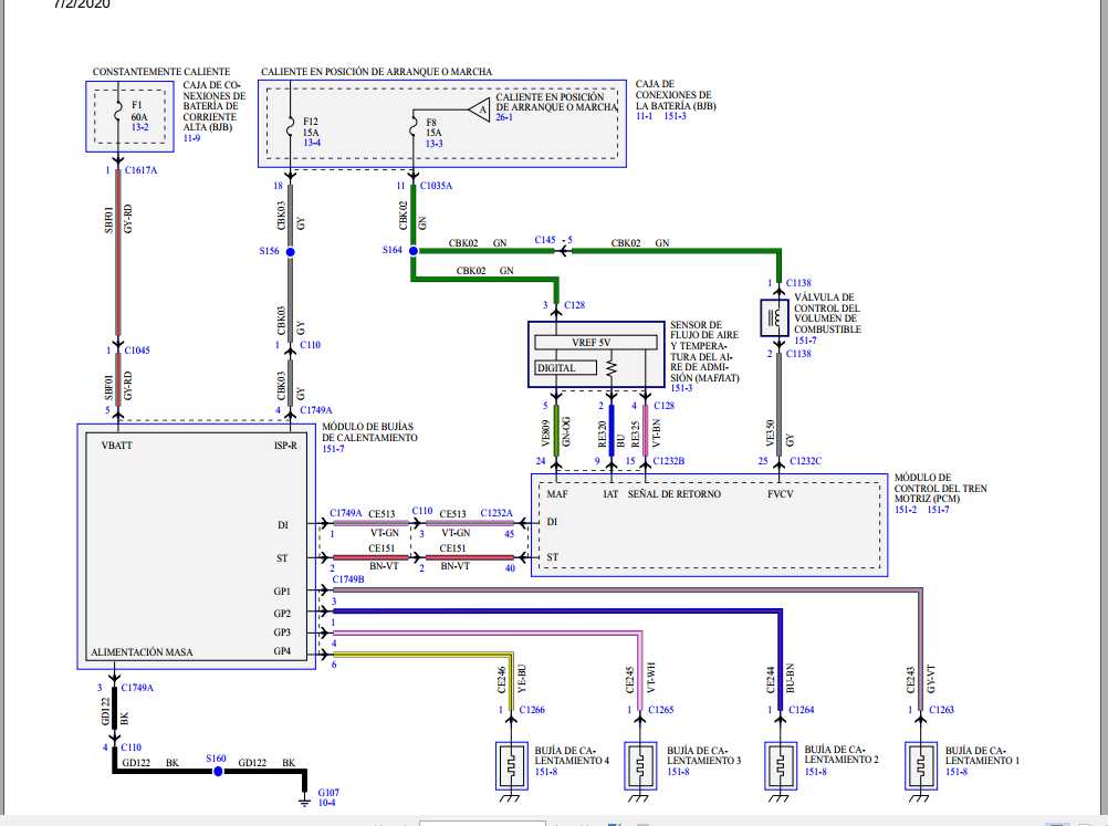 2016-2020 _ Ford Ranger - CGEA Arquitectura 1.3 Electrical Wiring Diagram_ES