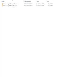 2011 & Honda Insight Service Manual & Wiring Diagram